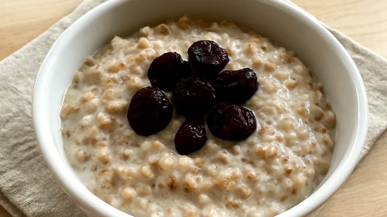 Buchweizen-Porridge mit Ashwagandha und Montmorency-Sauerkirschen"