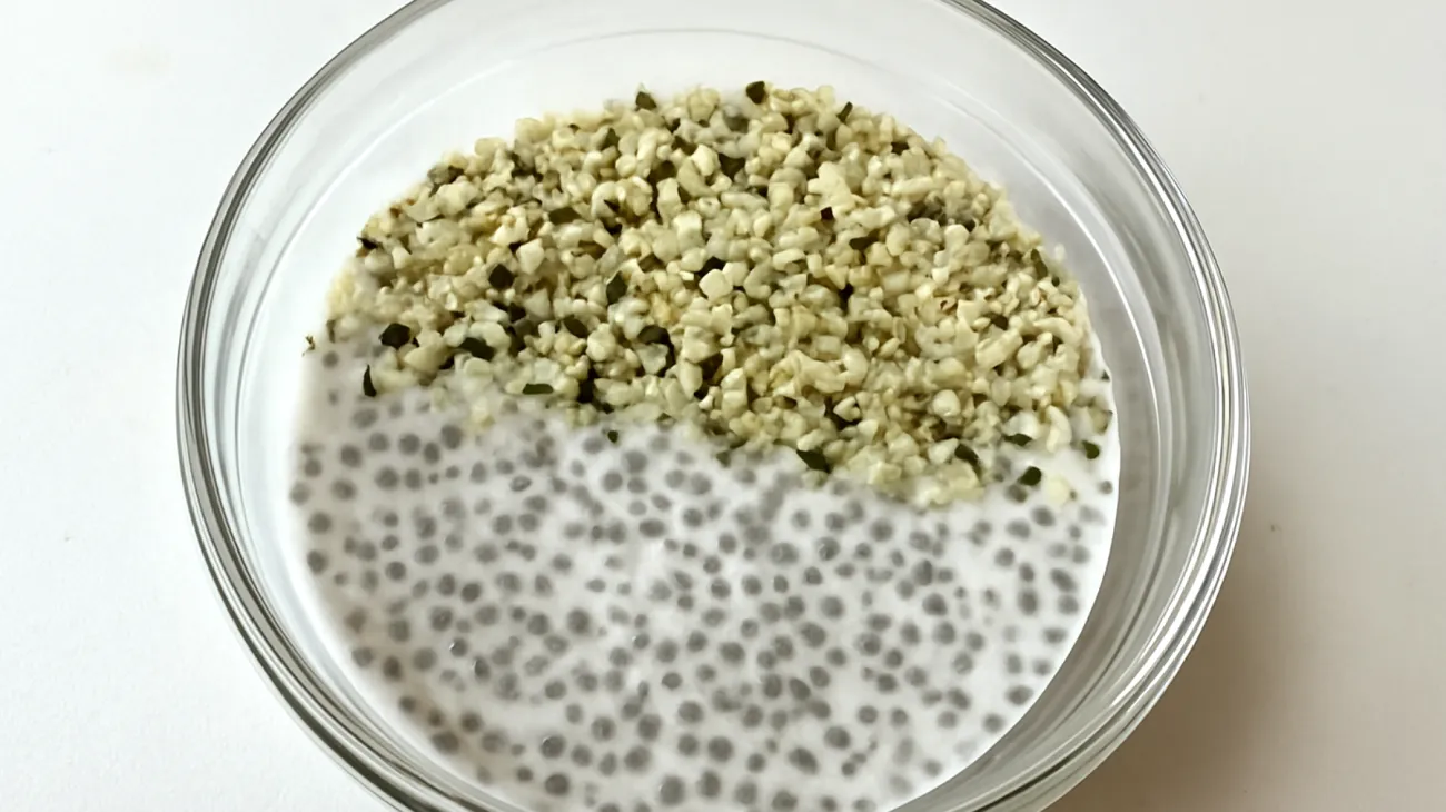 Chia-Pudding mit Kokosmilch und Hanfsamen"