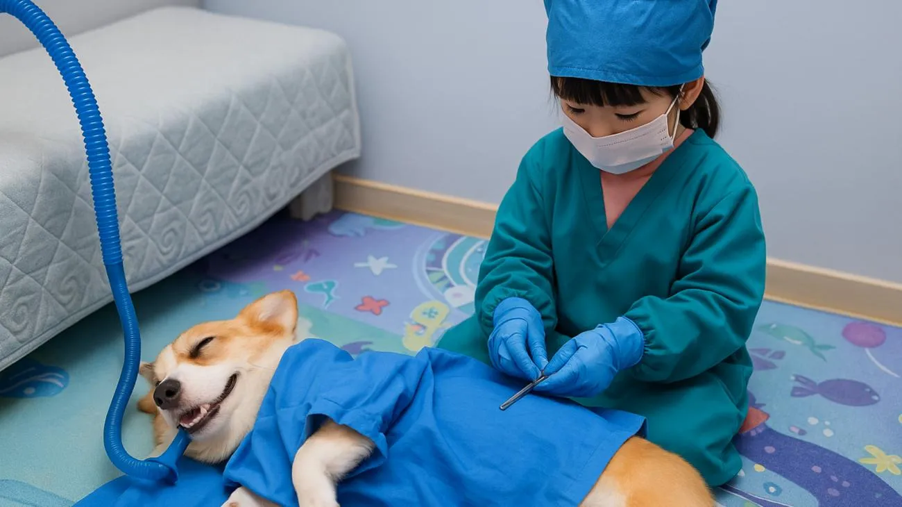 Eternal LoveLittle doctor playing with dog👩‍⚕️🤭💕✨"