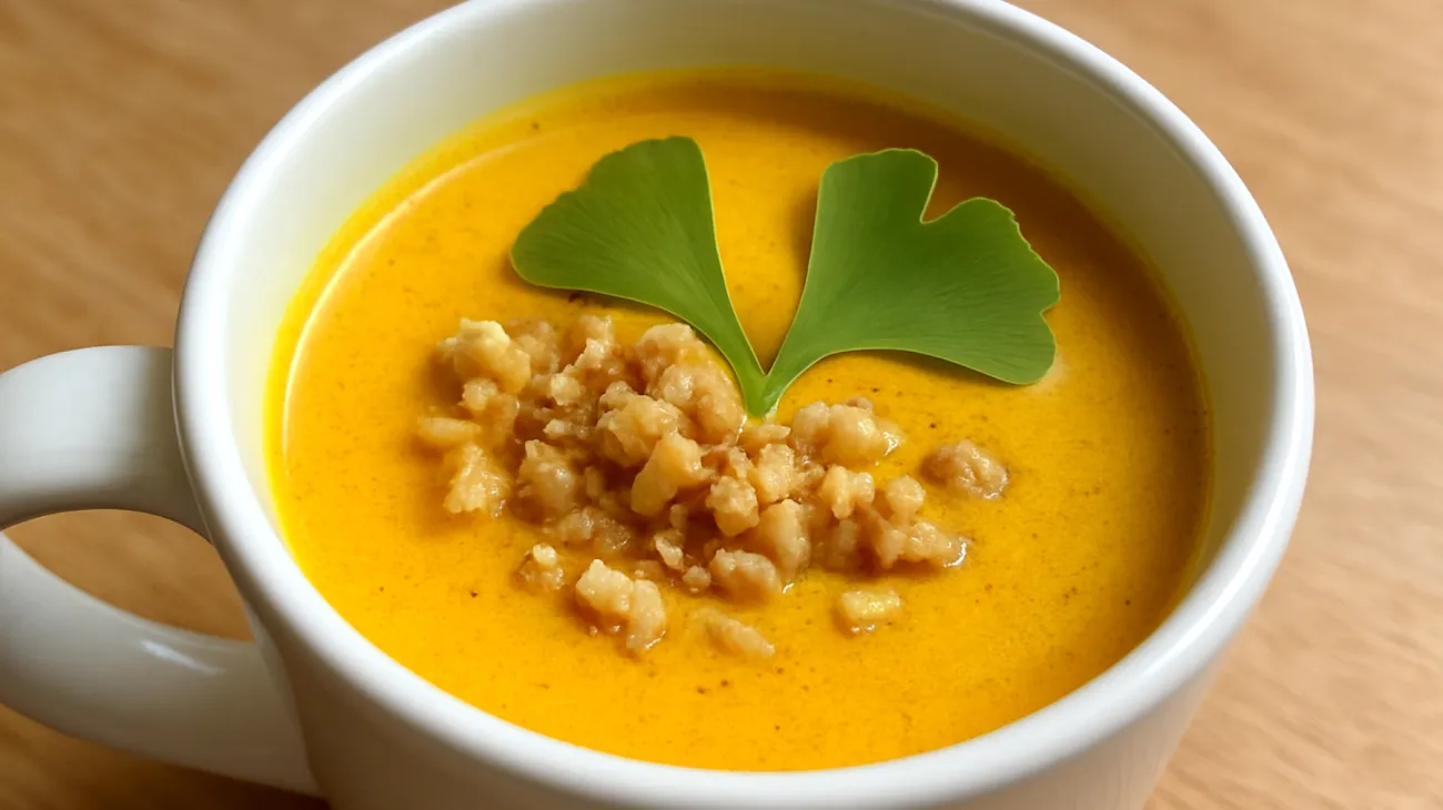 Goldene Milch mit Ginkgo und Walnüssen"