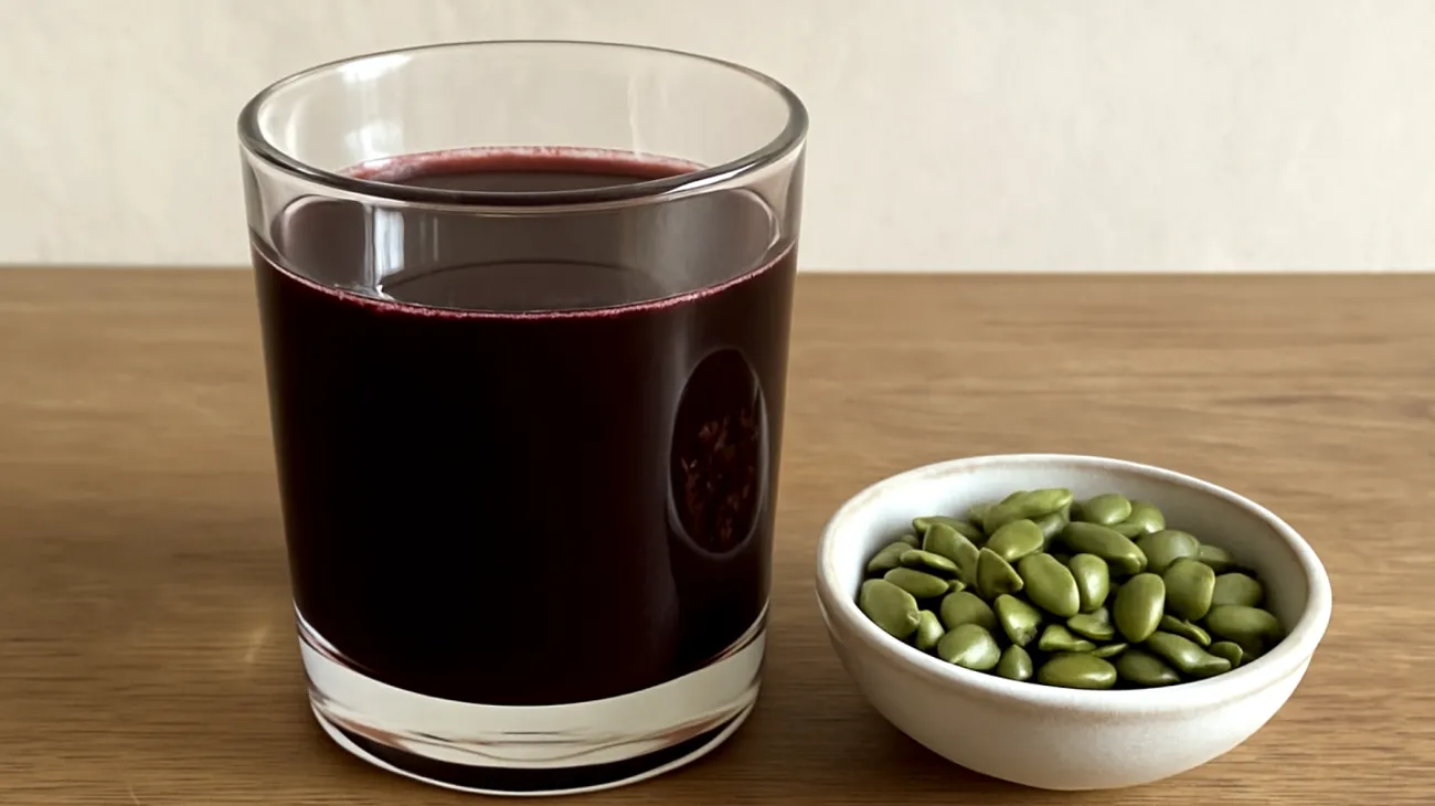 Tart Cherry Juice mit Magnesium-reichen Kürbiskernen"