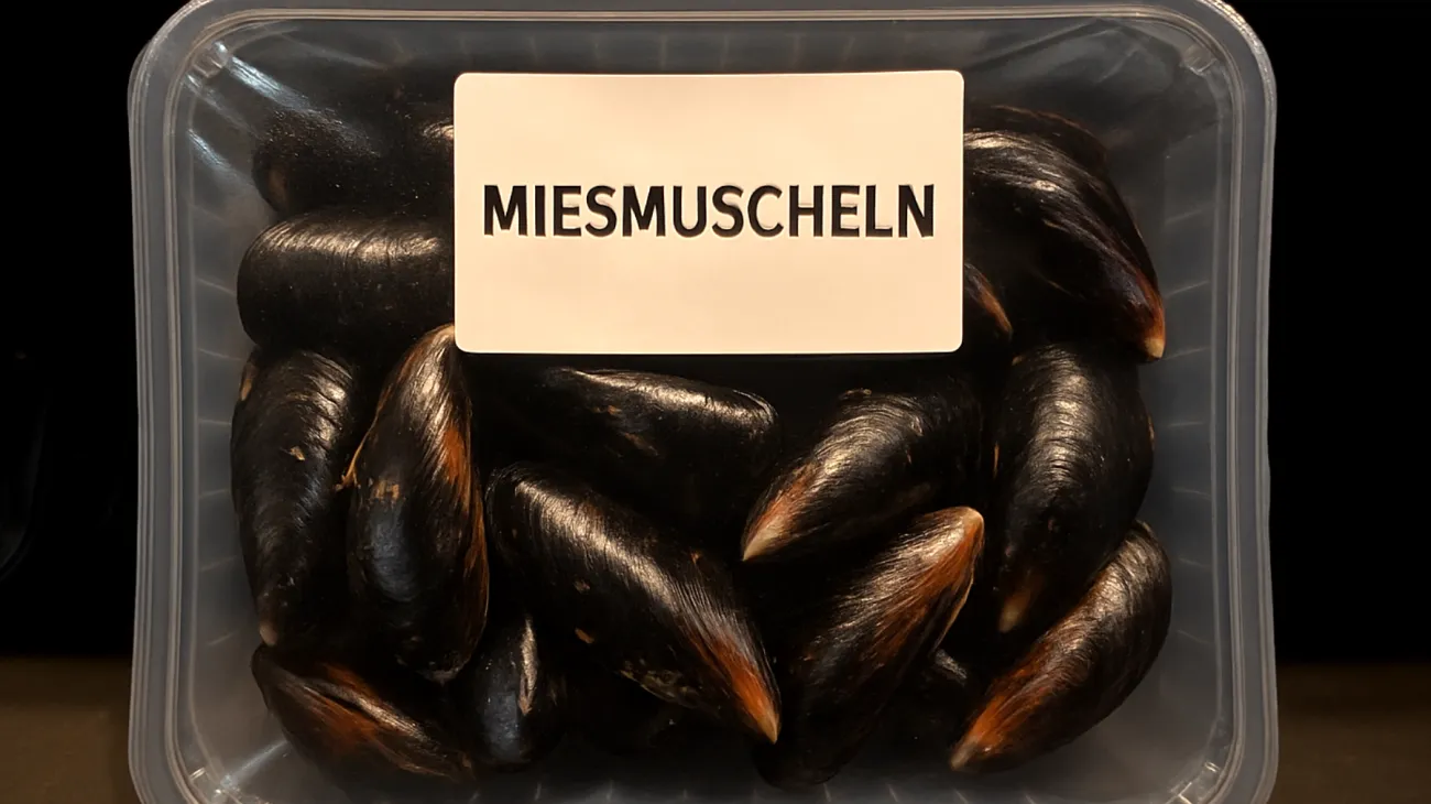 Verpackte Miesmuscheln"